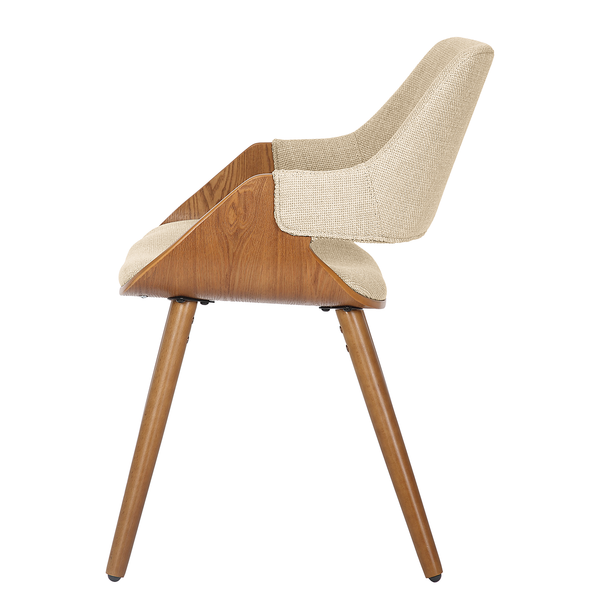 Polsterstuhl Riffles 2er-Set - Creme