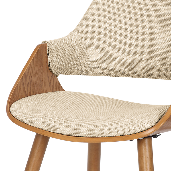 Polsterstuhl Riffles 2er-Set - Creme