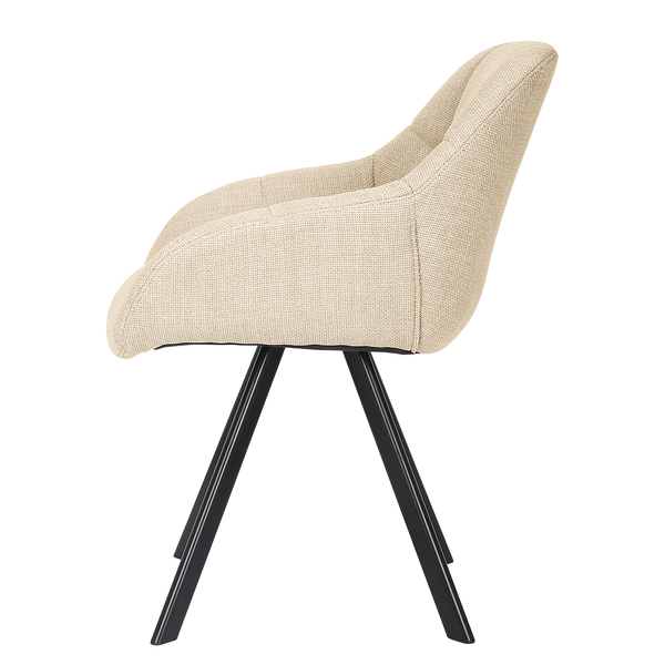 Polsterstuhl HOLEK 2er-Set - Creme