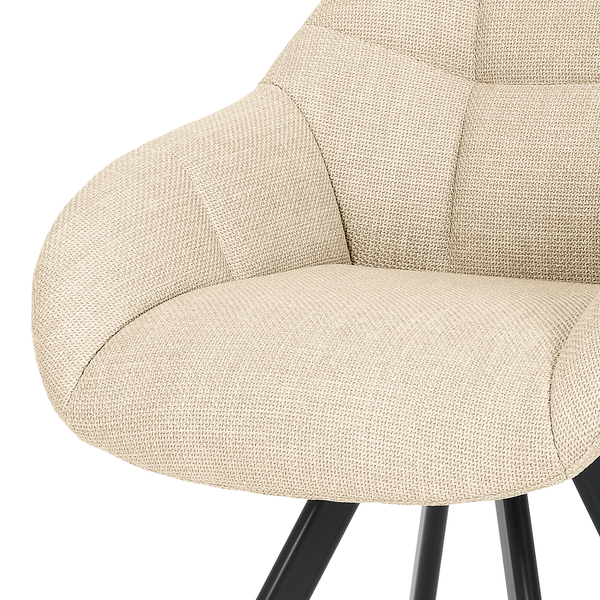 Polsterstuhl HOLEK 2er-Set - Creme