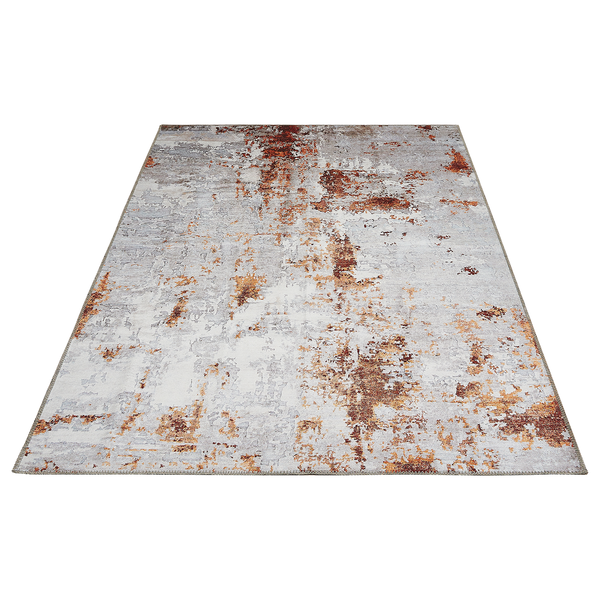 Teppich Lago Typ A - Polyester - Silber / Rot - 200 x 290 cm