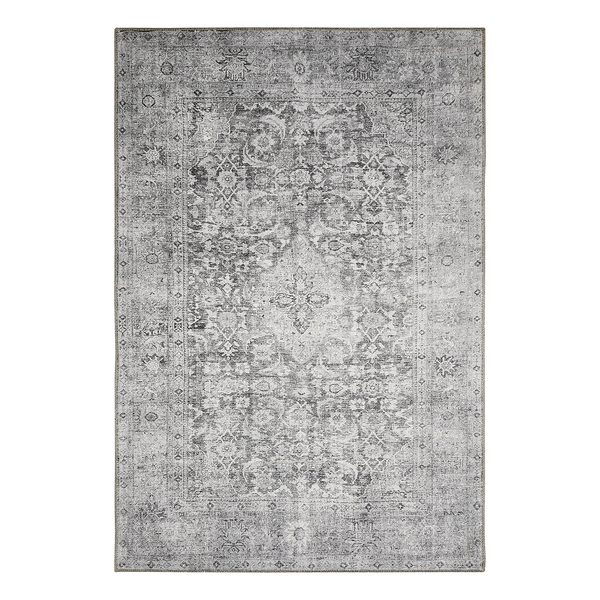 Teppich Lago Typ B - Polyester - Grau / Weiß - 200 x 290 cm