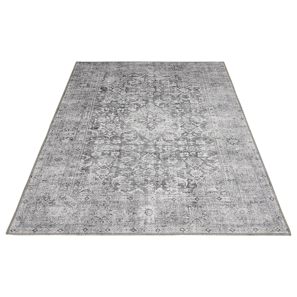 Teppich Lago Typ B - Polyester - Grau / Weiß - 200 x 290 cm