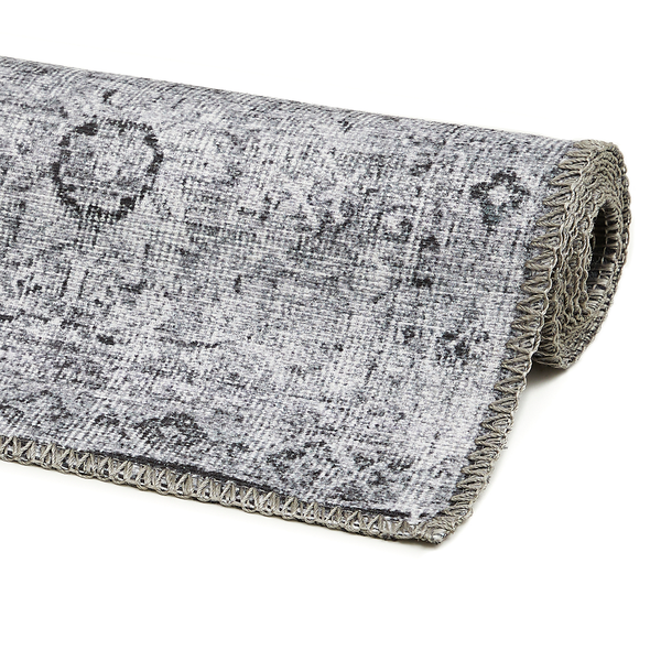 Teppich Lago Typ B - Polyester - Grau / Weiß - 200 x 290 cm