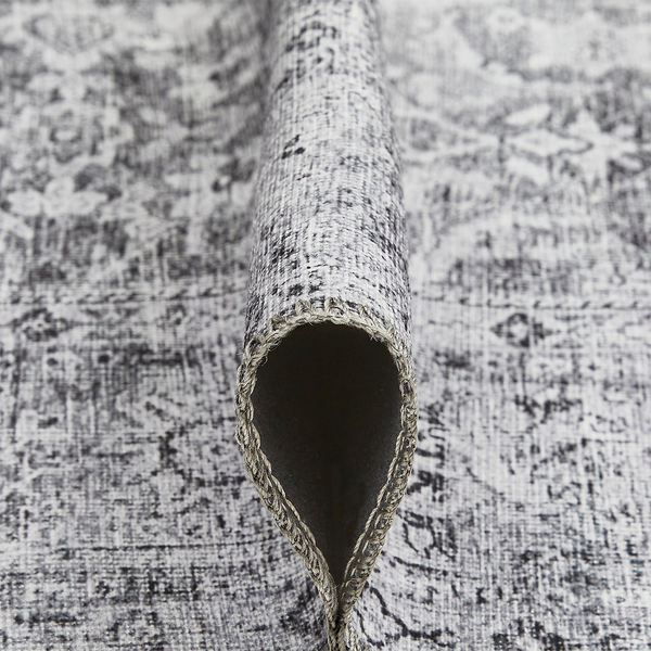 Teppich Lago Typ B - Polyester - Grau / Weiß - 200 x 290 cm