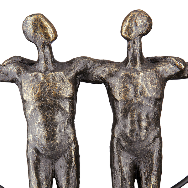 Skulptur Two Men - Kunstharz - Bronze