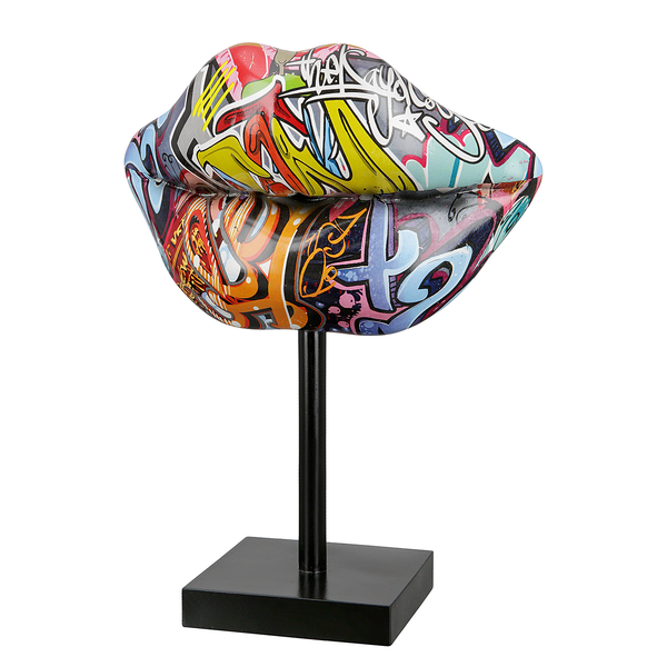 Skulptur Kiss Street Art - Kunstharz - Multicolor