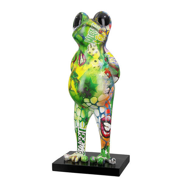Skulptur Frosch Street Art - Kunstharz - Grün - Grün