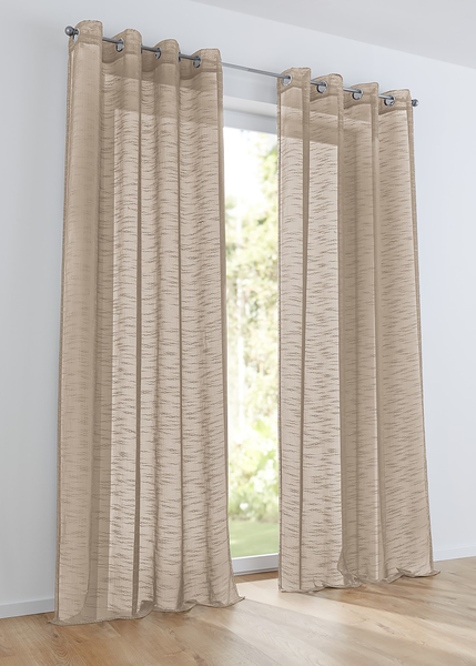 Ösenschal Celtic - Baumwolle / Polyester - Taupe - 135 x 245 cm