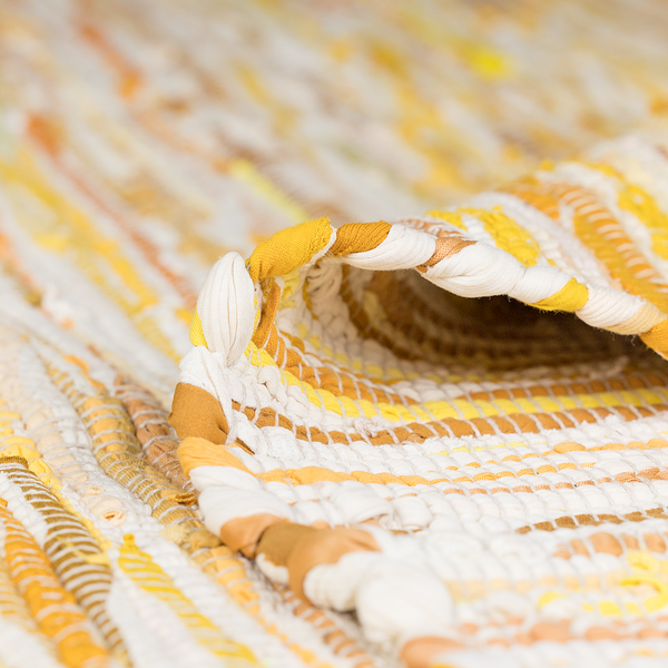 Kurzflorteppich Amira - Baumwolle - Gold / Mix -  230 x 160 cm - Gold - 230 x 160 cm