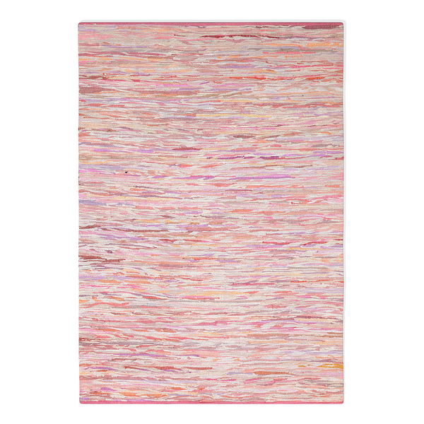 Kurzflorteppich Amira - Baumwolle - Rot / Mix -  200 x 140 cm - Rot - 200 x 140 cm