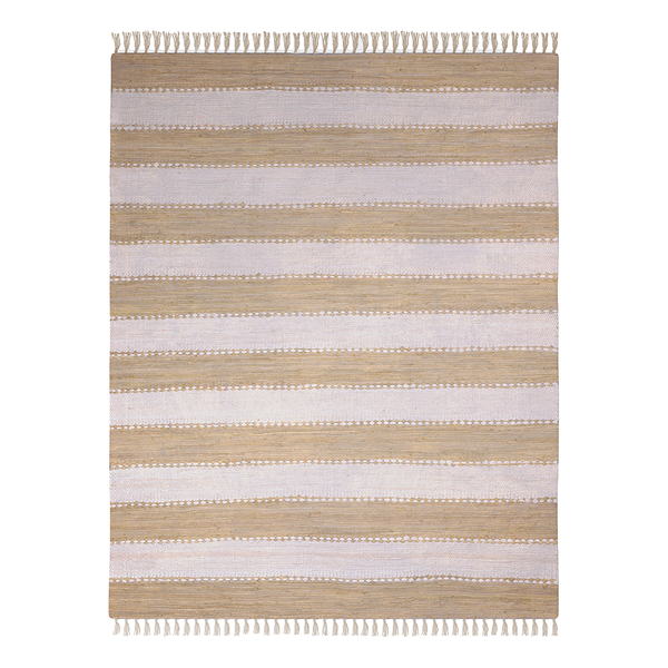 Kurzflorteppich Maher - Baumwolle - Beige - 170 x 120 cm - Beige - 170 x 120 cm