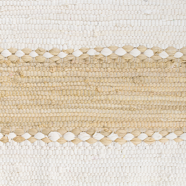 Kurzflorteppich Maher - Baumwolle - Beige - 170 x 120 cm - Beige - 170 x 120 cm