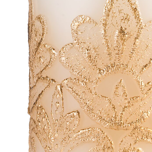 LED-Kerze Cosy Charm 2er-Set - Wachs - Gold / Weiß