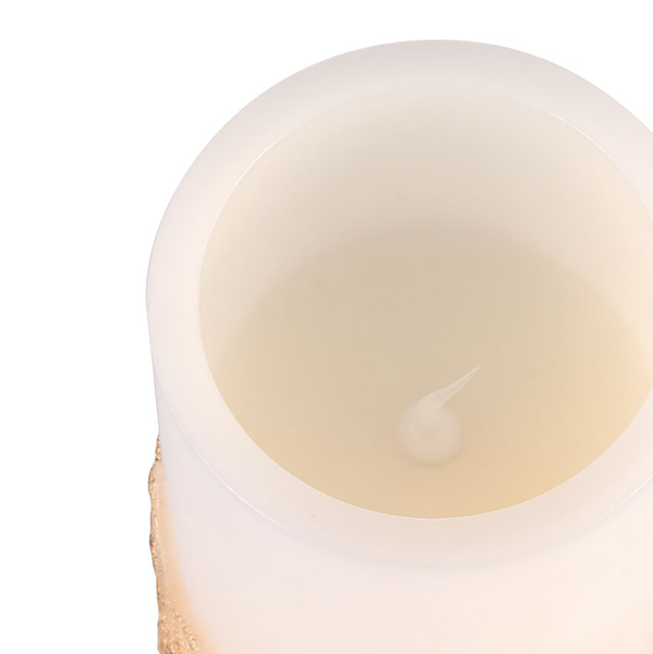 LED-Kerze Cosy Charm 2er-Set - Wachs - Gold / Weiß