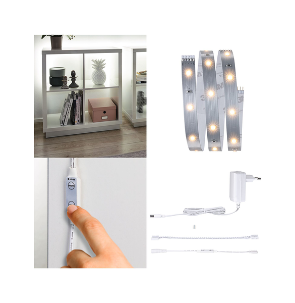 MaxLED-Stripe Comfort Set Regal - Polyacryl - Silber