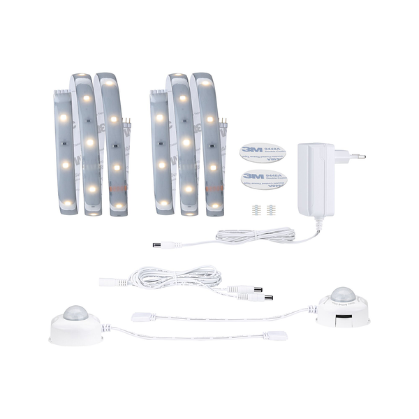 MaxLED-Stripe Comfort Set Bett - Polyacryl - Silber - Breite: 200 cm