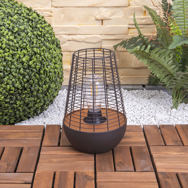 LED-Außenleuchte Hiddensee - Eisen - Schwarz / Kupfer