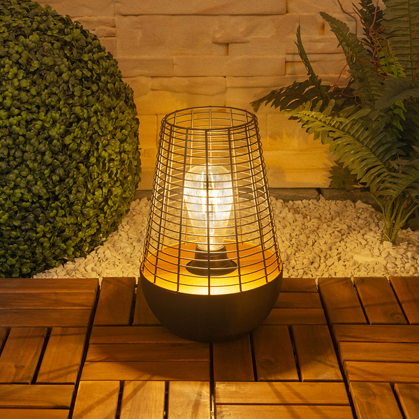 LED-Außenleuchte Hiddensee - Eisen - Schwarz / Kupfer