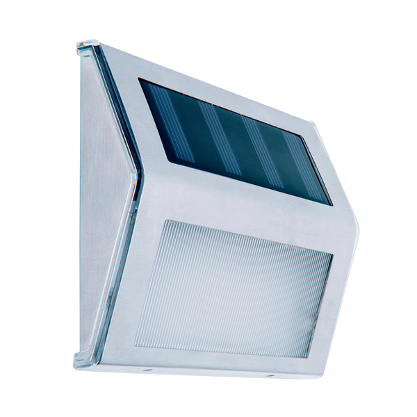 LED-Solar Wegeleuchte Wismar 4er-Set - Edelstahl / Kunststoff - Grau