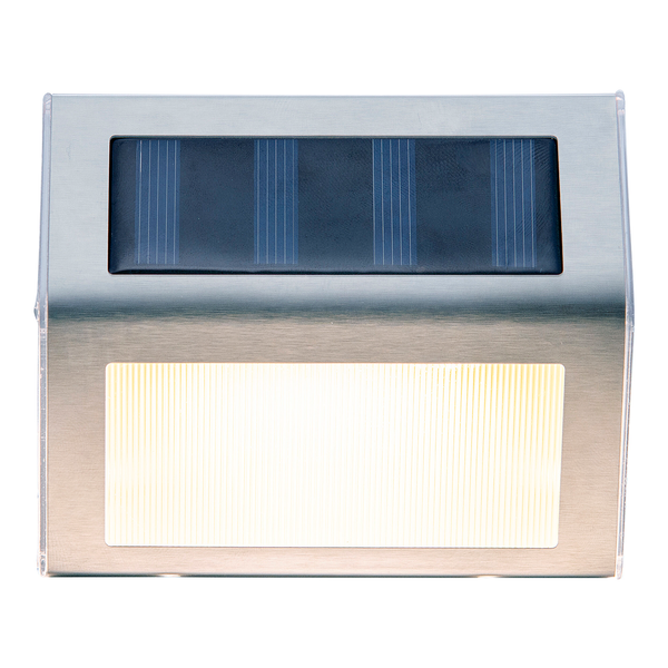 LED-Solar Wegeleuchte Wismar 4er-Set - Edelstahl / Kunststoff - Grau