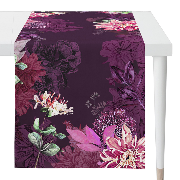 Tischläufer 5604 - Baumwolle / Polyester - Beere - 48 x 140 cm - Beere