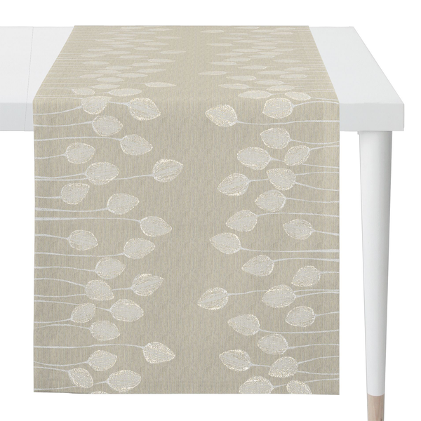 Tischläufer 5701 - Viskose / Polyester - Beige - 48 x 140 cm - Beige