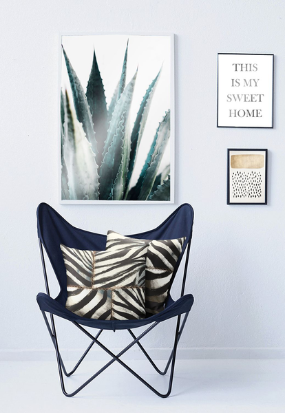 Kissenhülle Java - Polyester - Schwarz / Weiß - 46 x 46 cm