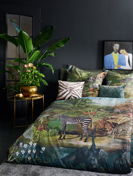 Kissenhülle Java - Polyester - Schwarz / Weiß - 46 x 46 cm