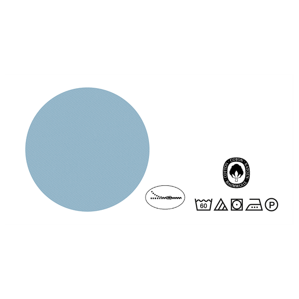 Bettwäsche Brund - Baumwolle - Himmelblau - 155 x 220 cm / 80 x 80 cm - 155 x 220 cm + Kissen 80 x 80 cm