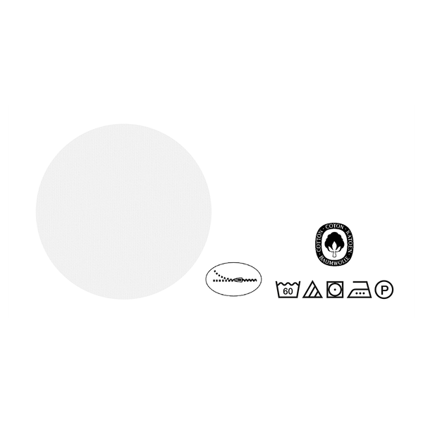 Bettwäsche Borum - Baumwolle - Weiß - 135 x 200 cm / 80 x 80 cm - 135 x 200 cm + Kissen 80 x 80 cm