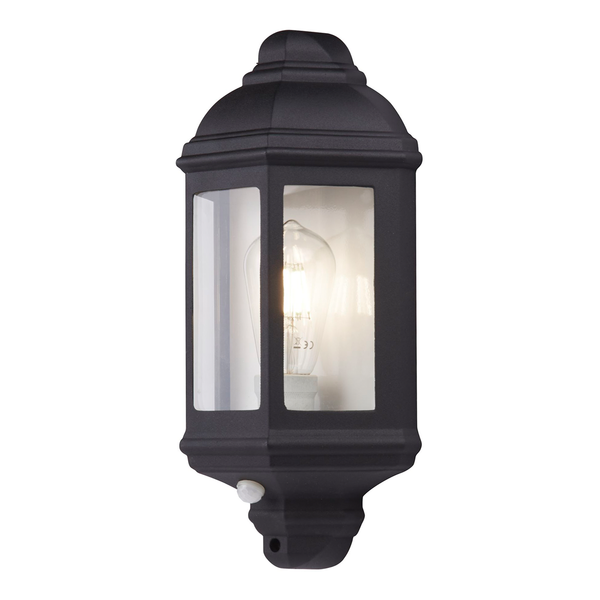 Wandleuchte Black Flush - Klarglas / Aluminium - Schwarz