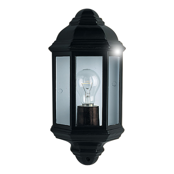 Wandleuchte Black Flush - Klarglas / Aluminium - Schwarz