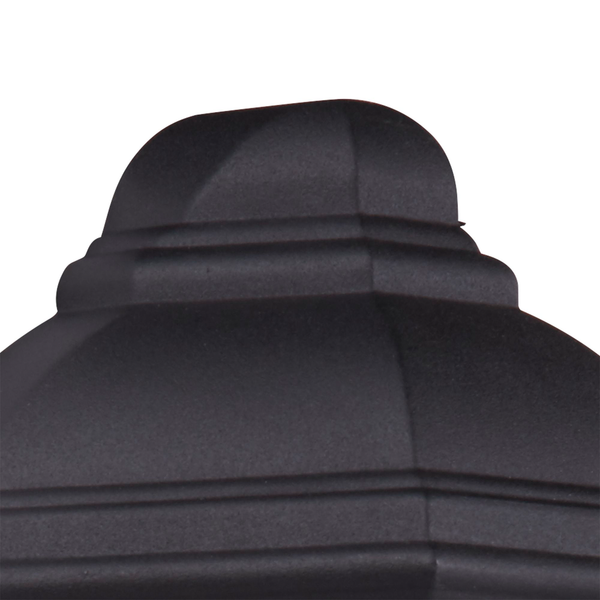 Wandleuchte Black Flush - Klarglas / Aluminium - Schwarz