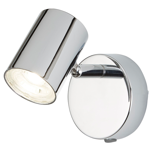 Wandleuchte Rollo 1-flammig - Klarglas / Stahl - Silber