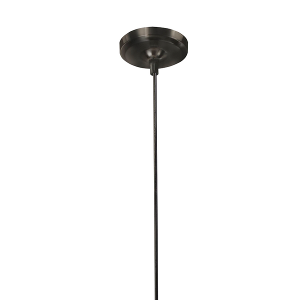 Pendelleuchte Atom 1-flammig - Opalglas / Stahl