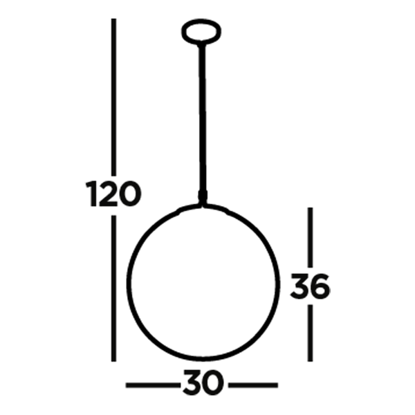 Pendelleuchte Atom 1-flammig - Opalglas / Stahl