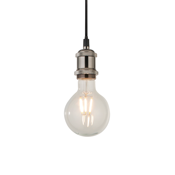 Pendelleuchte Cable 1-flammig - Aluminium - Silber