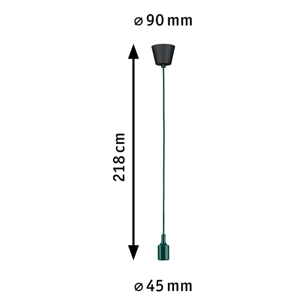 Pendelleuchte Ketil - Silikon / Microfaser - Dunkelgrün