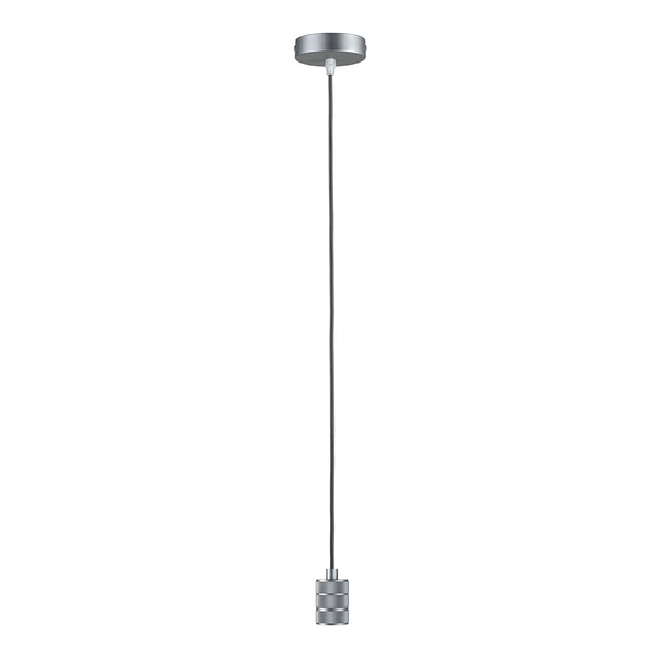 Pendelleuchte Neordic Tilla - Aluminium / Microfaser - Grau - 10 x 10 cm