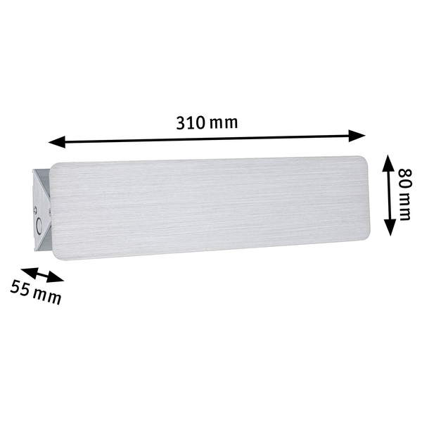 Wandleuchte Katla - Aluminium - Silber - Breite: 31 cm