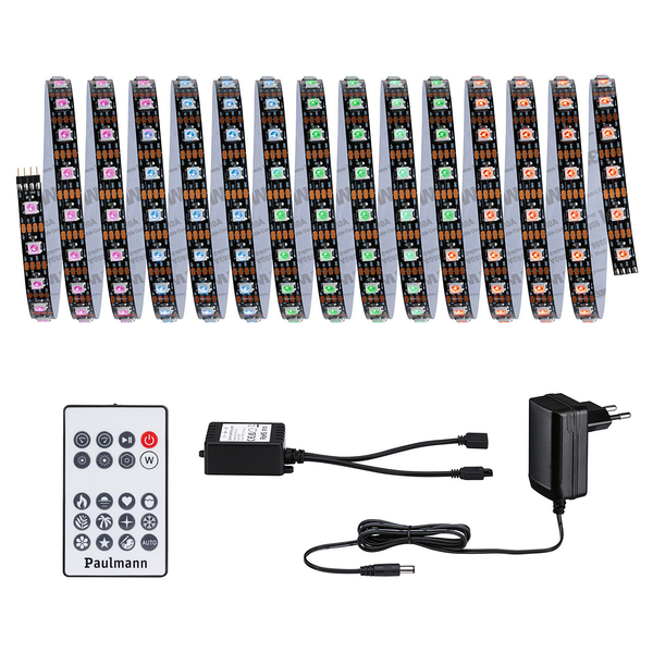 Dynamic LED-Strip Rainbow 5m - Aluminium / Polycarbonat - Schwarz