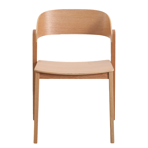 2er Set Esszimmerstühle Flomaton - Braun - Eiche - 57 x 76 x 52 cm
