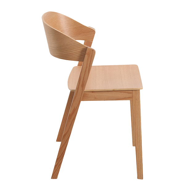 2er Set Esszimmerstühle Flomaton - Braun - Eiche - 57 x 76 x 52 cm