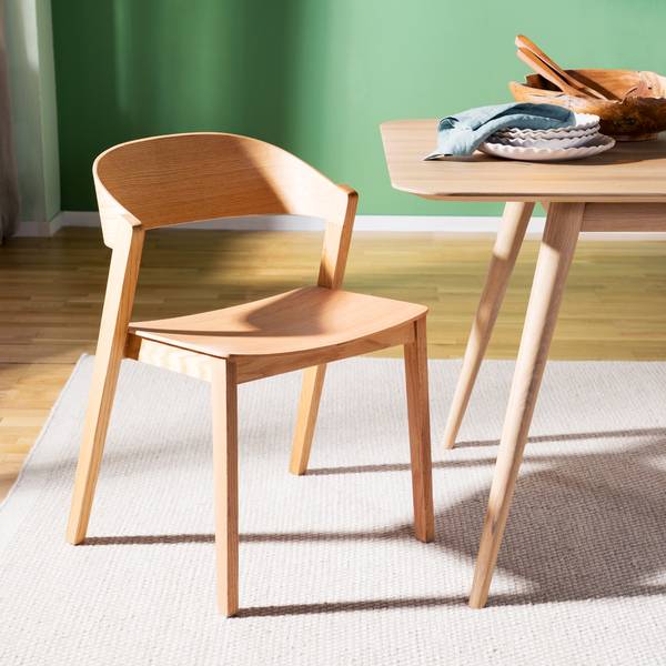 2er Set Esszimmerstühle Flomaton - Braun - Eiche - 57 x 76 x 52 cm