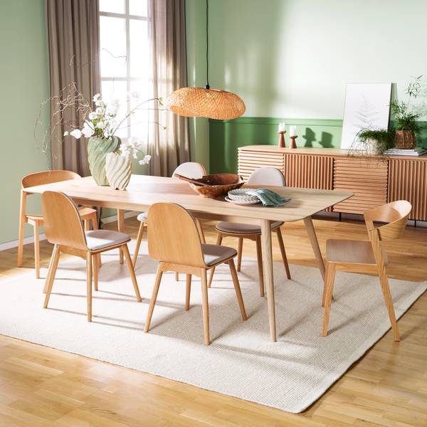 2er Set Esszimmerstühle Flomaton - Braun - Eiche - 57 x 76 x 52 cm
