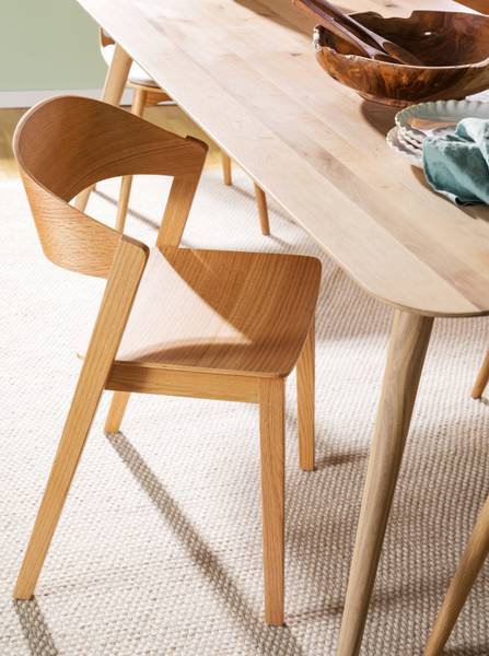 2er Set Esszimmerstühle Flomaton - Braun - Eiche - 57 x 76 x 52 cm