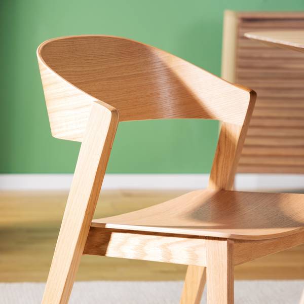 2er Set Esszimmerstühle Flomaton - Braun - Eiche - 57 x 76 x 52 cm