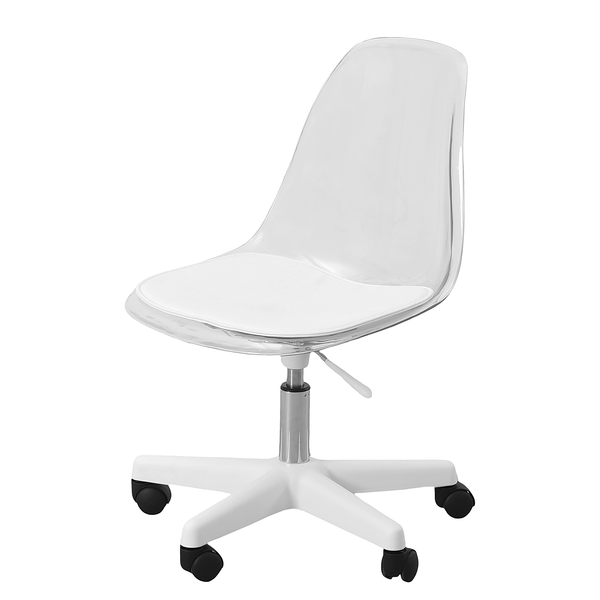 Bürostuhl Quek - Durchsichtig - Kunstleder - Eisen - Polycarbonat - 52 x 74 x 47 cm