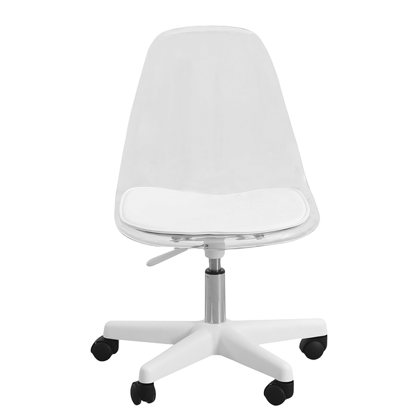 Bürostuhl Quek - Durchsichtig - Kunstleder - Eisen - Polycarbonat - 52 x 74 x 47 cm